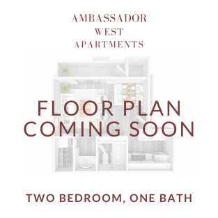 Floor plan for 2 beds, 1 bath, 800 sqft